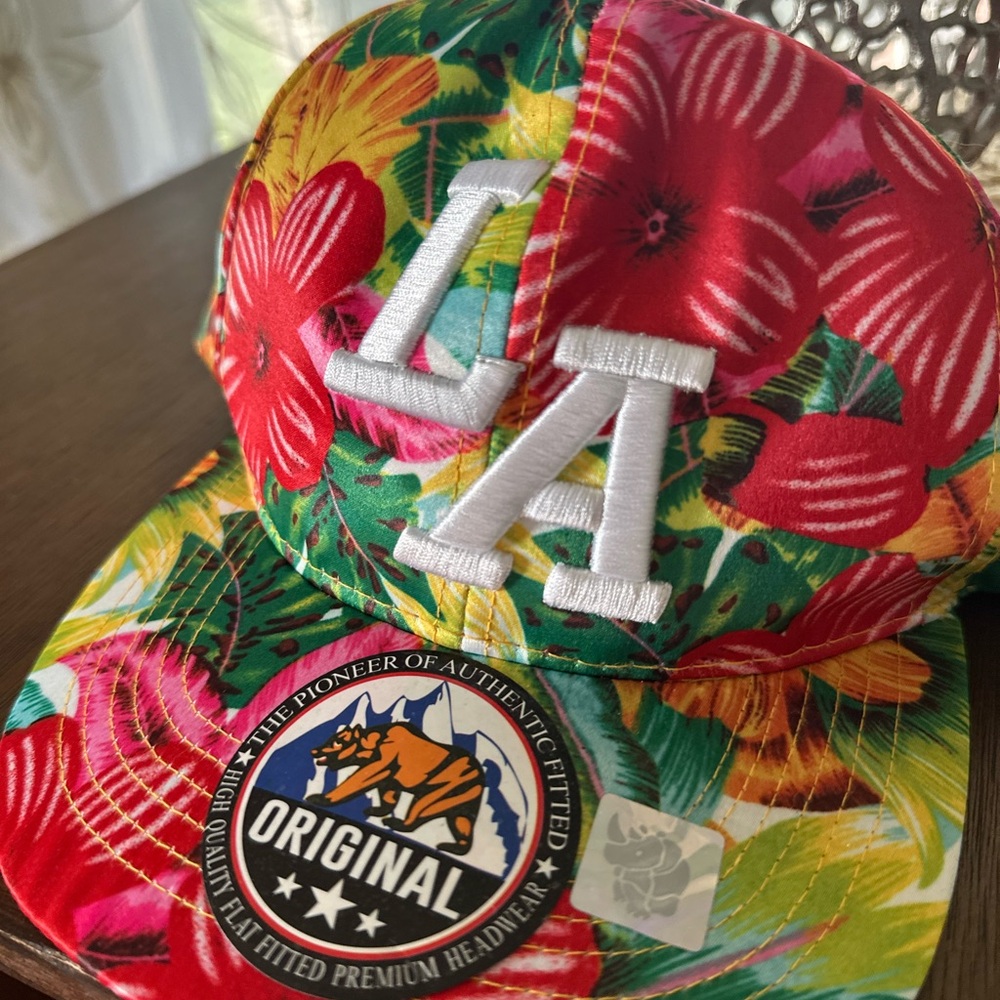 LA Original Floral Cap Snap Back Colorful Streetwear OS New - Picture 5 of 6